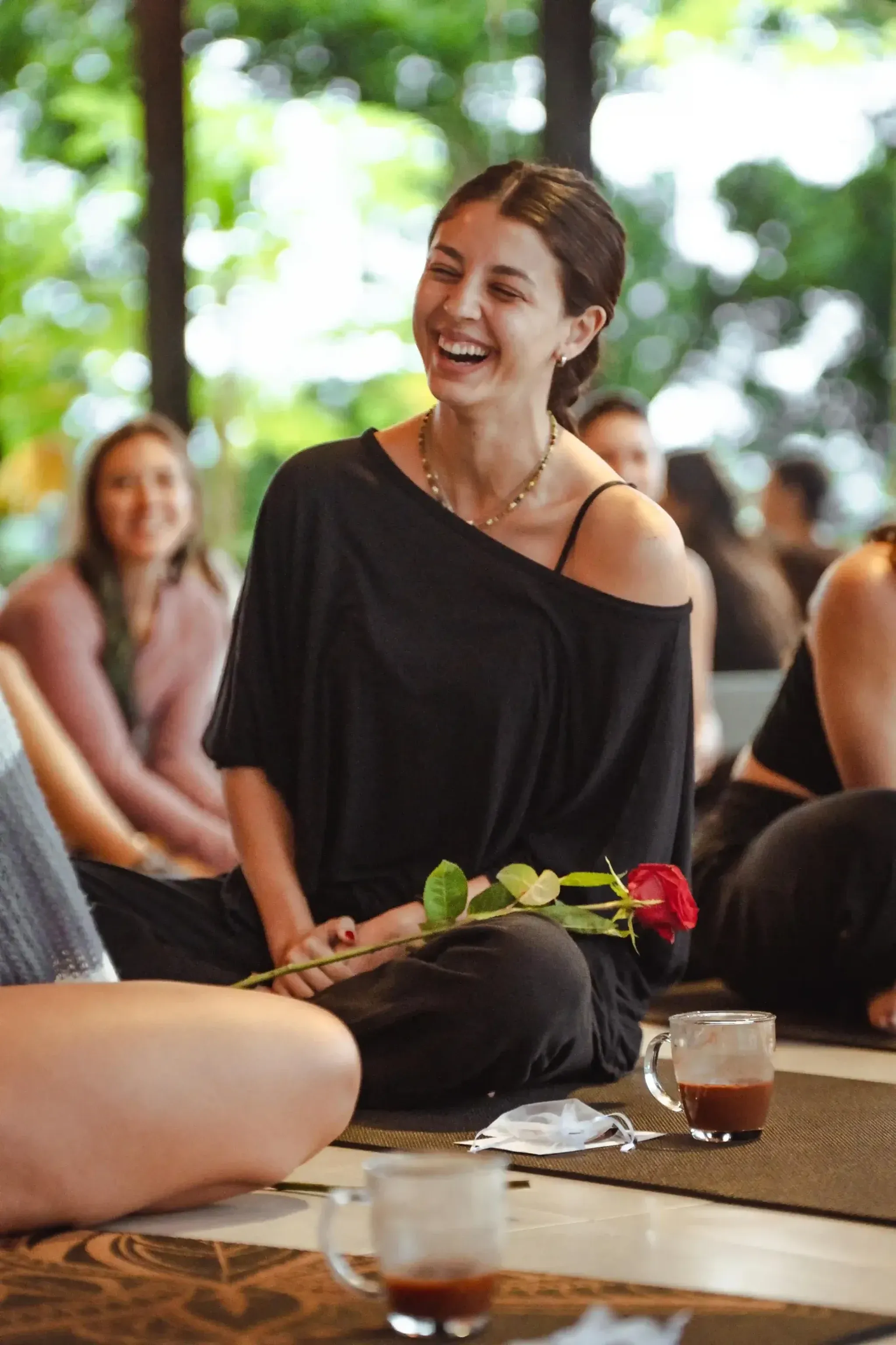 Cacao ritual at Vajra Jahra, Costa Rica wedding venue.